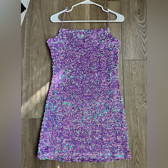 NWT Purple Sequin Dress - Picture 1 of 3